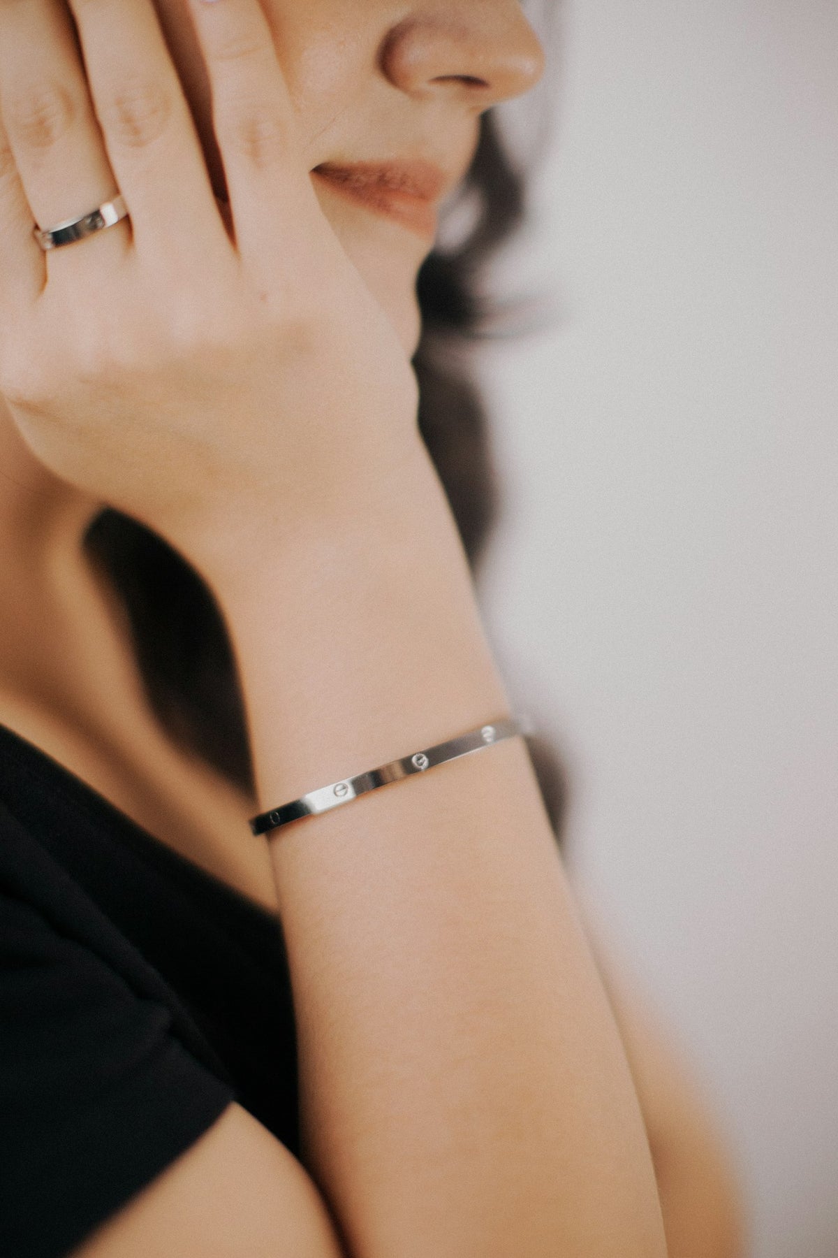 Bracelet jonc acier gravé