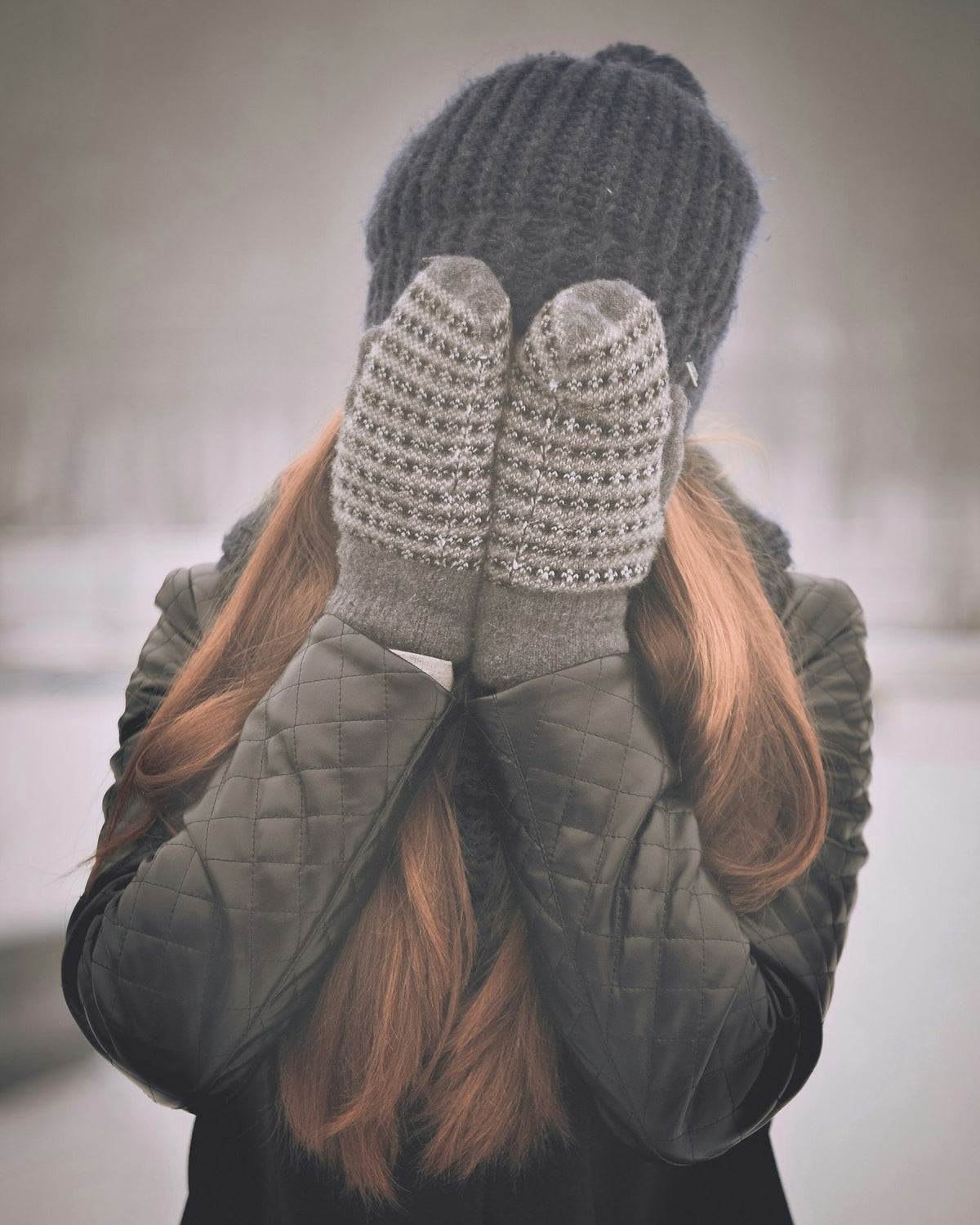 Moufles mitaines tricot hiver
