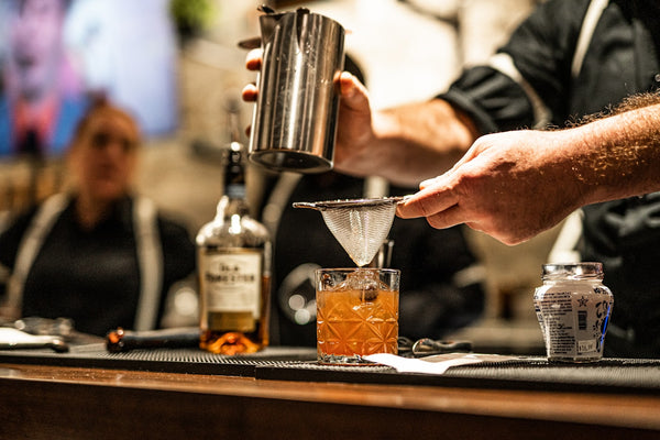 Set cocktail bar shaker inox